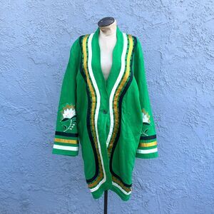 Linen Jacket Art to wear avant garde Indonesian blazer